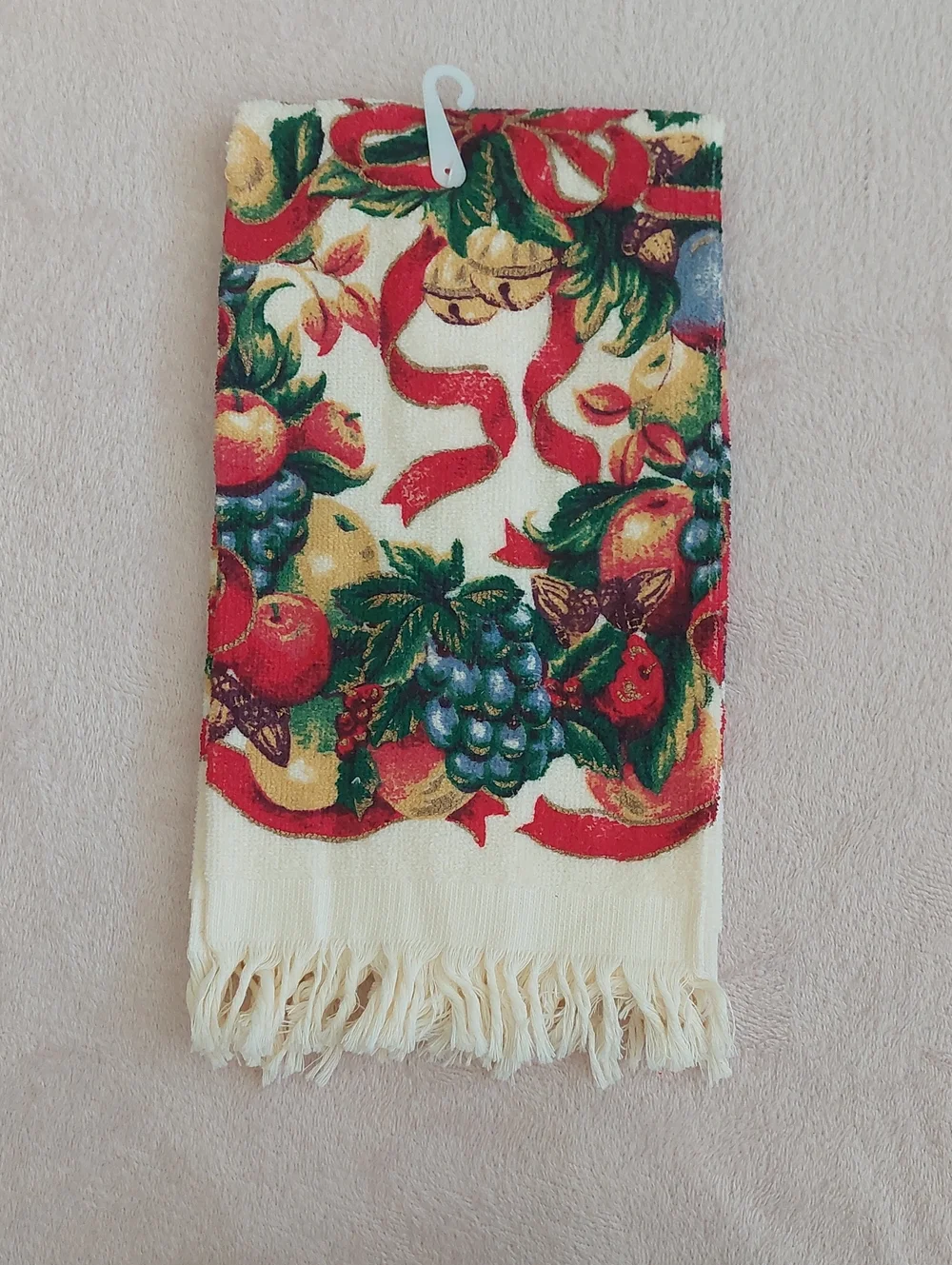 7-piece Kitchen Linen Set - Fruit & Ribbon Wreath Design NWT